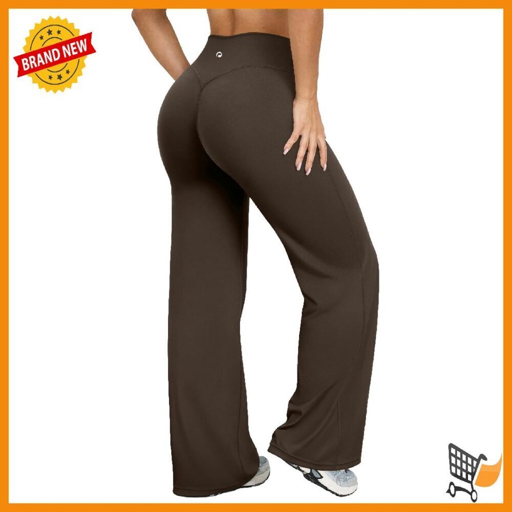 High Waist Yoga Pants Straight Leg Stretch Soft Casual Activewear